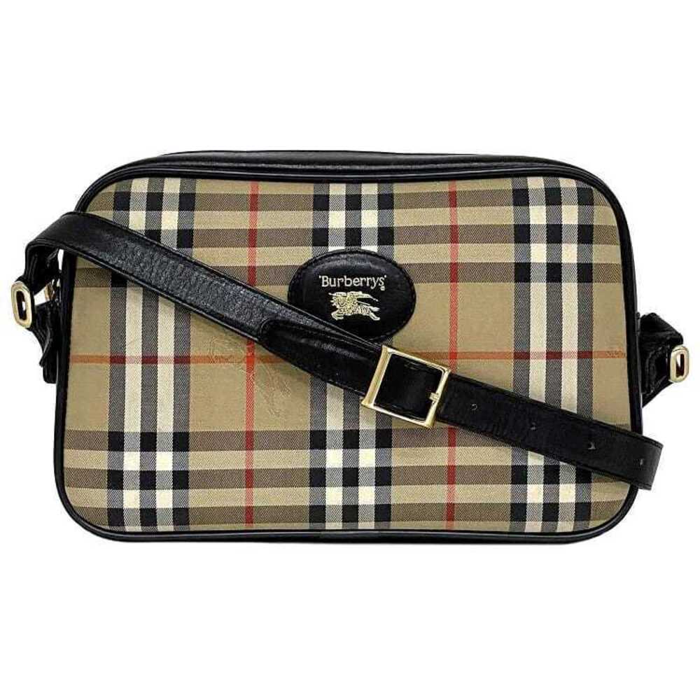 Burberry Shoulder Bag Beige Black Check Burberrys Shoulder Zipper